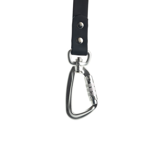 Hopeinen twist-lock lukko lähikuva. 