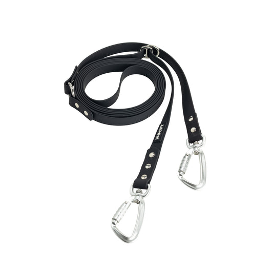 Musta twist-lock monitoimihihna.