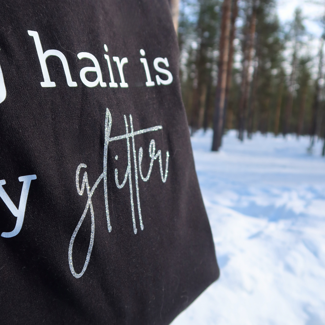 'Dog hair is my glitter' tote bag