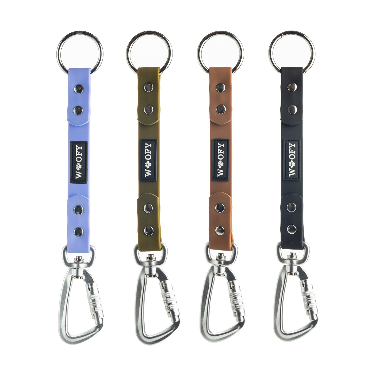 Woofyn DuoClip lisäosat neljässä värissä.