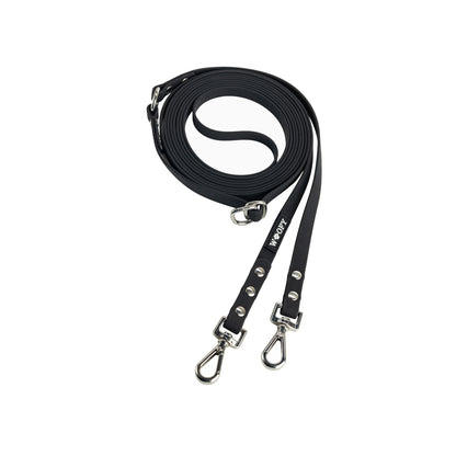 Tuotepaketti: Koiran hands-free ulkoilusetti (valjaat, monitoimihihna, FreePaws-adapteri) - musta