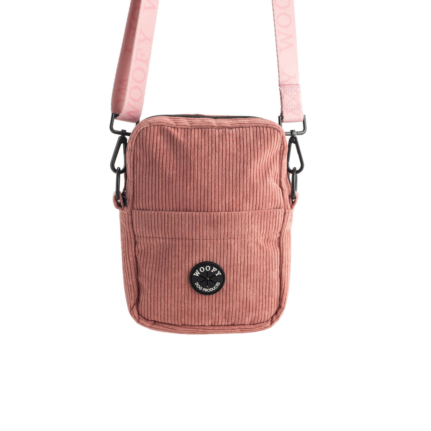 Woofyn samettinen Daily Walking Bag ulkoilulaukku pinkkinä.