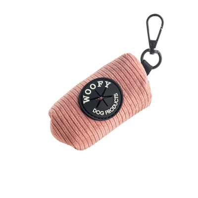 Woofyn pinkki samettinen poop bag holder.