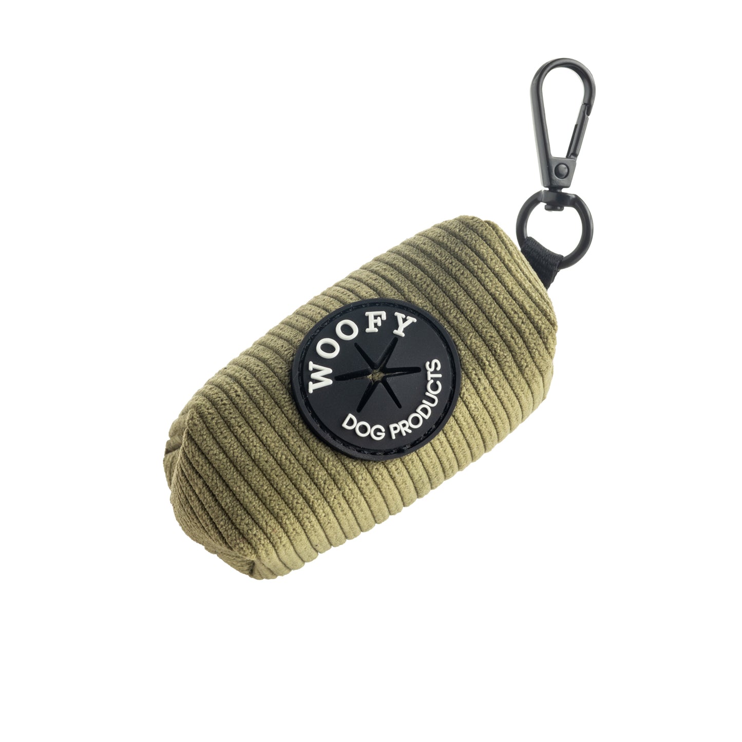 Woofyn metsän vihreä samettinen poop bag holder.
