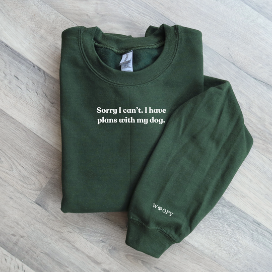 'Plans with my dog' sweatshirt